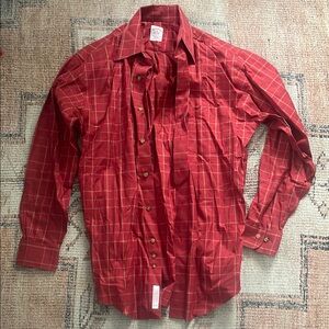 Brooks Brothers Red Plaid Men's Shirt (size small)